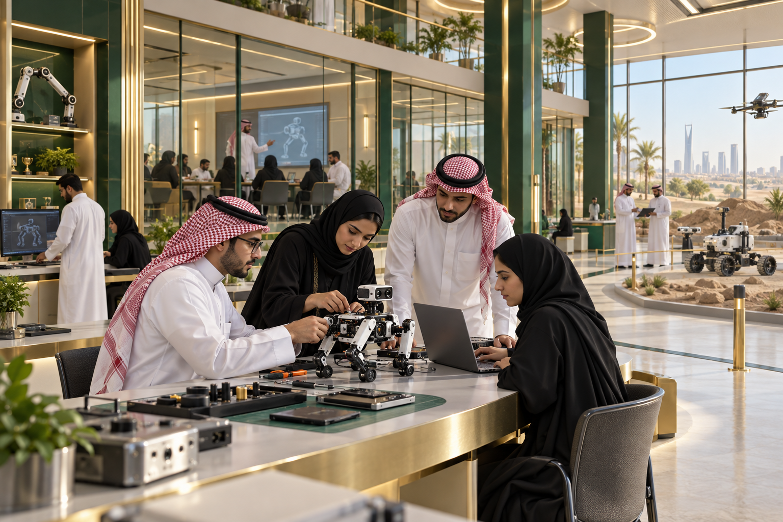 قطاعات مدينة تمكين ومشاريعها — تصور تطويري 3