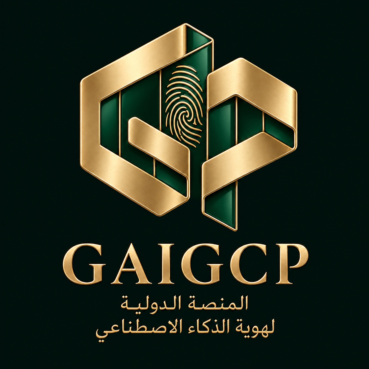 شعار المنصة الدولية لهوية وحوكمة وامتثال أنظمة الذكاء الاصطناعي GAIGCP
